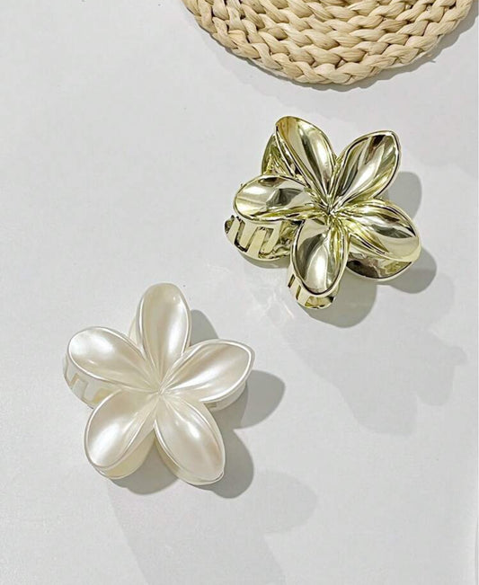Floral hair claws